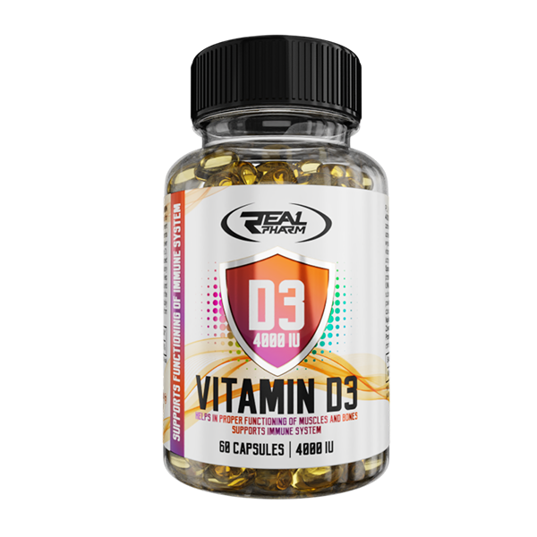 Real Pharm Vitamin D3 4000 Witamina D3 60 softgels