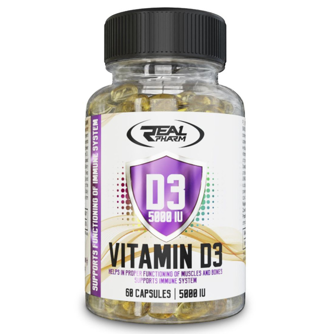 Real Pharm Vitamin D3 5000 Witamina D3 60 softgels