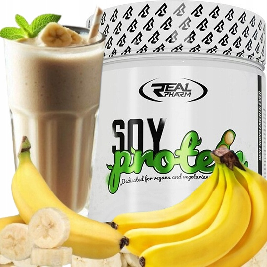 Real Pharm Soy Protein 600g - Banana - obrazek 2