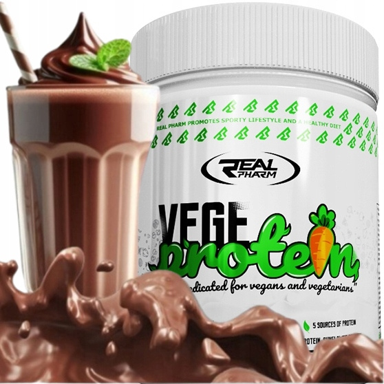 Real Pharm Vege Protein 600g - Chocolate - obrazek 2