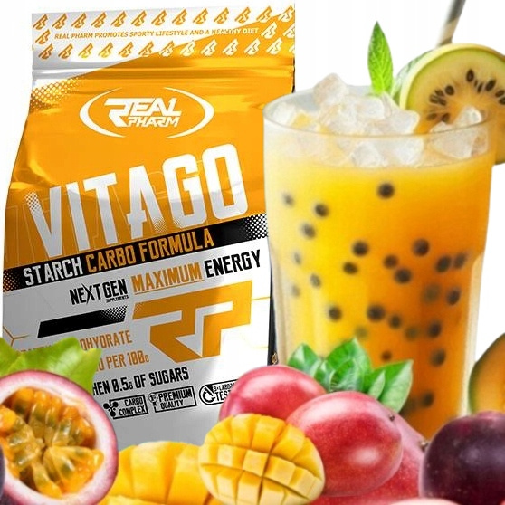Real Pharm Vita GO 1000g - Mango Maracuja - obrazek 2