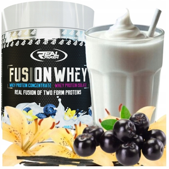 Real Pharm Fusion Whey 600g - Wanilia z Jagodami