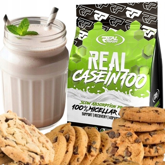 Real Pharm Real Casein 100 Kazeina 700g - Cookies