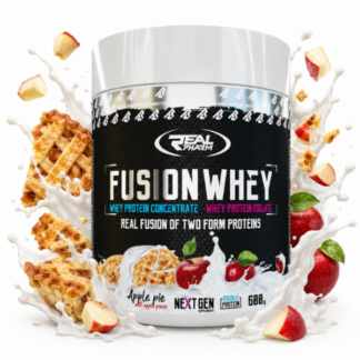 Real Pharm Fusion Whey 600g - Szarlotka z Kawałkami Jabłka