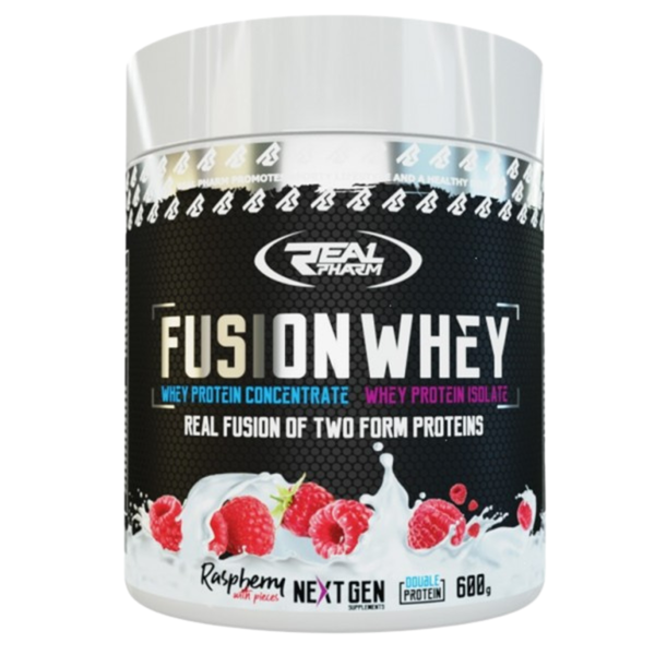 Real Pharm Fusion Whey 600g - Malina z kawałkami malin - obrazek 3