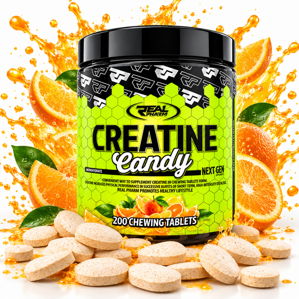 REAL PHARM CREATINE CANDY Kreatyna w Cukierkach – 200 tab do ssania - obrazek 2